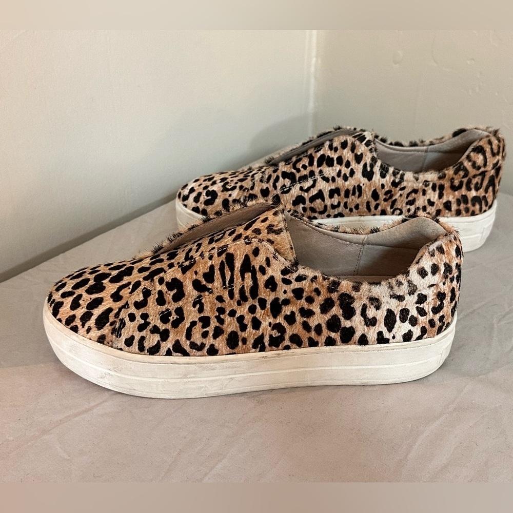 J/Slides NYC Leopard Haircalf Slip-On Sneakers | Platform Sole | Women’s 8.5 - Picture 9 of 10